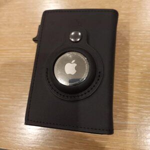 AirTag Wallet Genuine Leather Air Tag Wallet RFID Technology Credit Card Holder